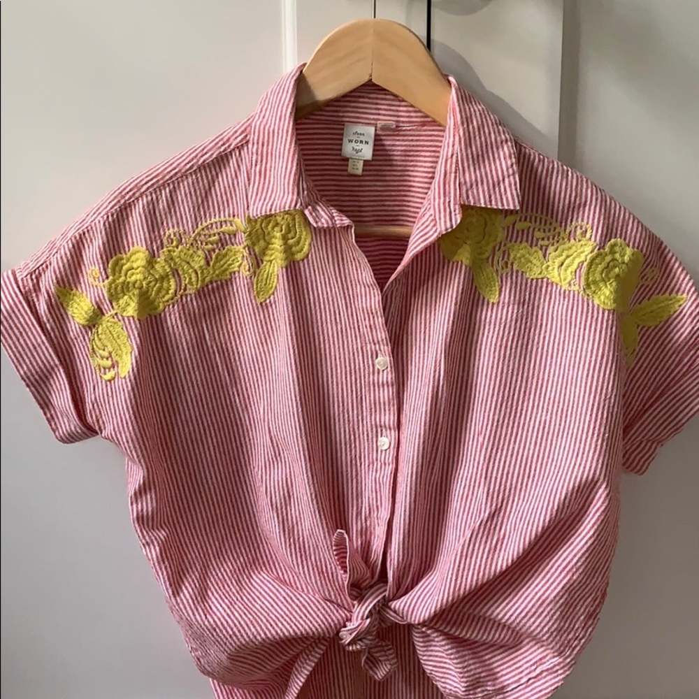 Anthropologie Embroidered Top